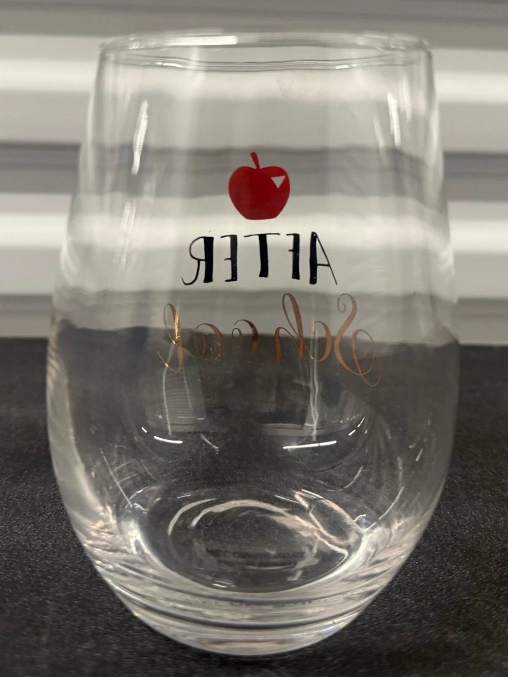 After School Stemless Wine Glass